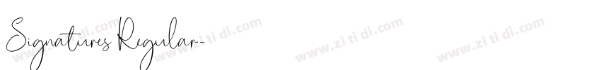 Signatures Regular字体转换